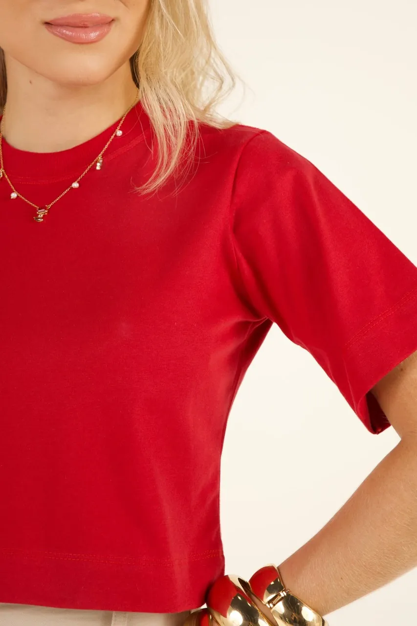 Boutique Dona Ana – Cropped feminino Tradicional Vermelho River Rouge Boutique Dona Ana - Cropped feminino Tradicional Vermelho River Rouge
