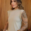 Boutique Dona Ana - Vestido Midi Muscle Bege Naturally
