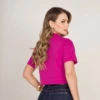 Boutique Dona Ana - Cropped feminino Gola Alta em algodão Menegotti