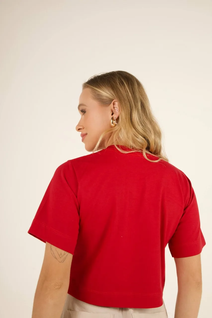 Boutique Dona Ana – Cropped feminino Tradicional Vermelho River Rouge Boutique Dona Ana - Cropped feminino Tradicional Vermelho River Rouge