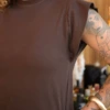 Boutique Dona Ana - Vestido Midi Muscle Marrom Cardamom Dark em Algodão
