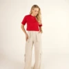 Boutique Dona Ana - Cropped feminino Tradicional Vermelho River Rouge