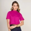 Boutique Dona Ana - Cropped feminino Gola Alta em algodão Menegotti