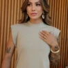 Boutique Dona Ana - Vestido Midi Muscle Bege Naturally