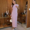 Boutique Dona Ana - Vestido Midi Muscle Diamond Rosé em Algodão