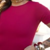 Boutique Dona Ana - Body feminino Bella em Suplex Santa Constancia Rosa Intensity