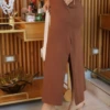 Boutique Dona Ana - Vestido Midi Muscle Marrom Cynnamon em Algodão