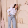Boutique Dona Ana - Camisa feminina em tricoline Branca com manga lastex – leveza, conforto e elegância
