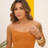 Boutique Dona Ana - Regata Feminina Manu Favo de Mel em Suplex Santa Constância com Alças Finas e Busto Forrado