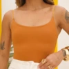 Boutique Dona Ana - Regata Feminina Manu Favo de Mel em Suplex Santa Constância com Alças Finas e Busto Forrado