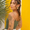 Boutique Dona Ana - Regata Manu Verde Pantano em Suplex Santa Constância – Moderna, Natural e Sofisticada