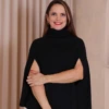 Boutique Dona Ana - Capa Lucerna Feminina em Modal Preto, Elegante, Sofisticada e Atemporal
