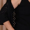 Boutique Dona Ana - Conjunto Modal Júlia Preto Feminino com Kimono e Regata – Elegante, Confortável e Versátil