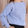 Boutique Dona Ana - Blusa Aurora Azul Bebê em Tricô com Fio Tecnológico – Leve, Delicada e Sofisticada