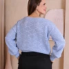 Boutique Dona Ana - Blusa Aurora Azul Bebê em Tricô com Fio Tecnológico – Leve, Delicada e Sofisticada