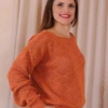 Boutique Dona Ana - Blusa Aurora Ferrugem em Tricô com Fio Tecnológico – Moderna, Sofisticada e Confortável