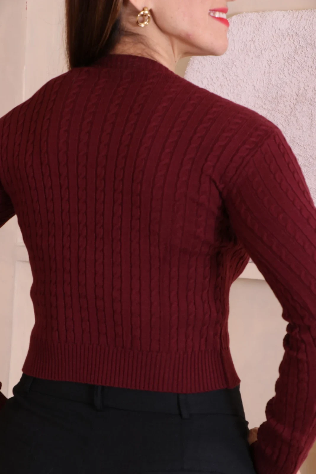 Boutique Dona Ana – Blusa Cashmere Laís Marsala em Tricô – Sofisticada, Aconchegante e Elegante Boutique Dona Ana - Blusa Cashmere Laís Marsala em Tricô – Sofisticada, Aconchegante e Elegante