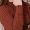 Boutique Dona Ana - Blusa Feminina Fátima Marrom em Modal Cashmere – Aconchegante, Elegante e Moderna