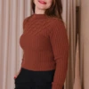 Boutique Dona Ana - Blusa Feminina Fátima Marrom em Modal Cashmere – Aconchegante, Elegante e Moderna