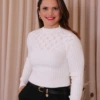 Boutique Dona Ana - Blusa Feminina Fátima Off White em Modal Cashmere – Elegante, Leve e Sofisticada