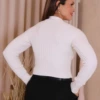 Boutique Dona Ana - Blusa Feminina Fátima Off White em Modal Cashmere – Elegante, Leve e Sofisticada
