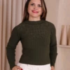 Boutique Dona Ana - Blusa Feminina Fátima Verde Escuro em Modal Cashmere – Sofisticada, Moderna e Elegante
