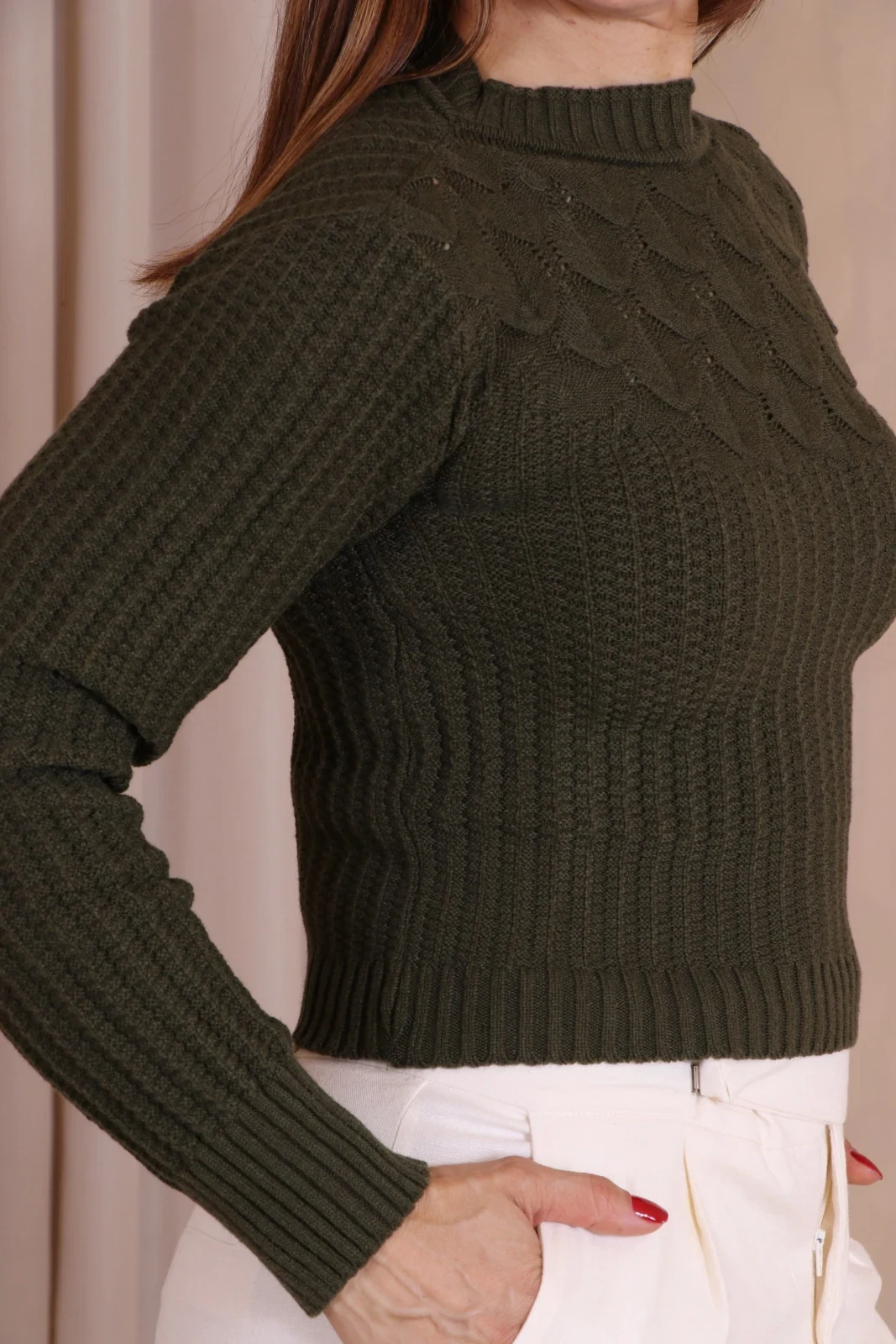 Boutique Dona Ana - Blusa Feminina Fátima Verde Escuro em Modal Cashmere – Sofisticada, Moderna e Elegante