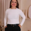 Boutique Dona Ana - Blusa Modal Prado Branca em Tricot – Elegante, Leve e Atemporal com Toque Premium