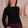 Boutique Dona Ana - Blusa Modal Prado Preta em Tricot – Sofisticada, Atemporal e com Toque Premium