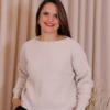 Boutique Dona Ana - Blusa Valencia Areia em Tricot com Fio Tecnológico – Leve, Elegante e Atemporal