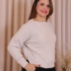 Boutique Dona Ana - Blusa Valencia Areia em Tricot com Fio Tecnológico – Leve, Elegante e Atemporal