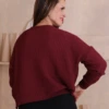 Boutique Dona Ana - Blusa Valencia Marsala em Tricot com Fio Tecnológico – Elegante, Moderna e Atemporal