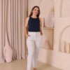 Boutique Dona Ana - Calça Feminina Zara em Linho Cru de Alfaiataria – Elegante, Atemporal e Sofisticada
