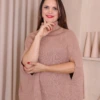 Boutique Dona Ana - Capa Lucerna Feminina em Modal Bege – Sofisticada, Leve e Atemporal