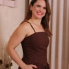 Boutique Dona Ana - Vestido Midi Íris Marrom com Bojo e Lastex – Sofisticado, Moderno e Atemporal
