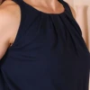 Boutique Dona Ana - Regata Social Feminina Azul Petróleo em Algodão com Elastano – Elegante, Confortável e Sofisticada